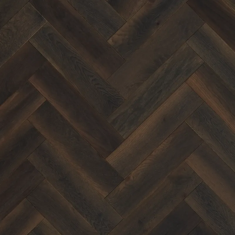 Furlong Herringbone Scorched Oak Rustic Brushed and UV Oiled 14237 Engineered Wood Flooring