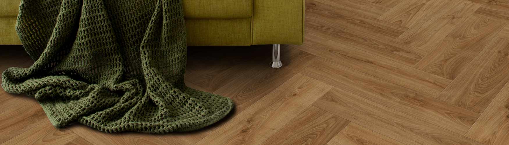 Image showing LVT installed in a herringbone pattern